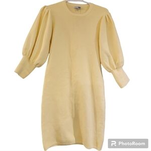 Fashion Nova glow up sweater mini dress yellow XL NWT